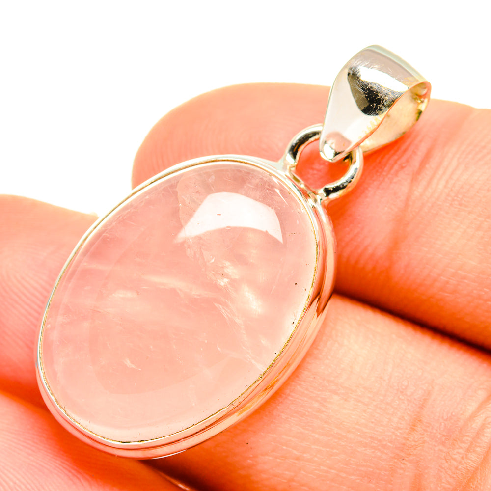 Rose Quartz Pendants handcrafted by Ana Silver Co - PD6755