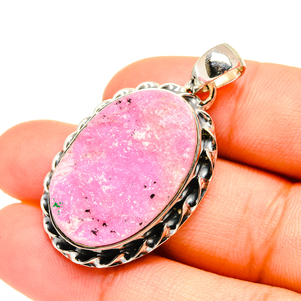 Cobalto Calcite Druzy Pendants handcrafted by Ana Silver Co - PD6758
