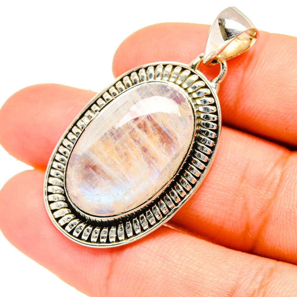 Rainbow Moonstone Pendants handcrafted by Ana Silver Co - PD6772