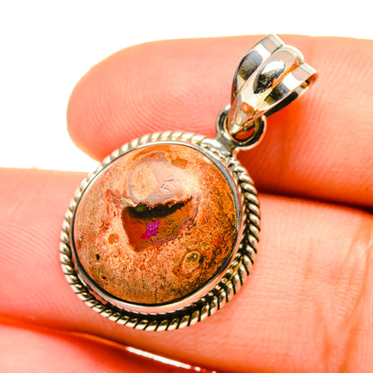 Mexican Fire Opal Pendants handcrafted by Ana Silver Co - PD6776