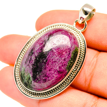 Ruby Zoisite Pendants handcrafted by Ana Silver Co - PD6799