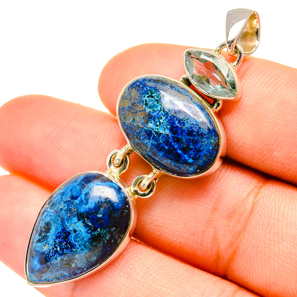 Shattuckite Pendants handcrafted by Ana Silver Co - PD6813