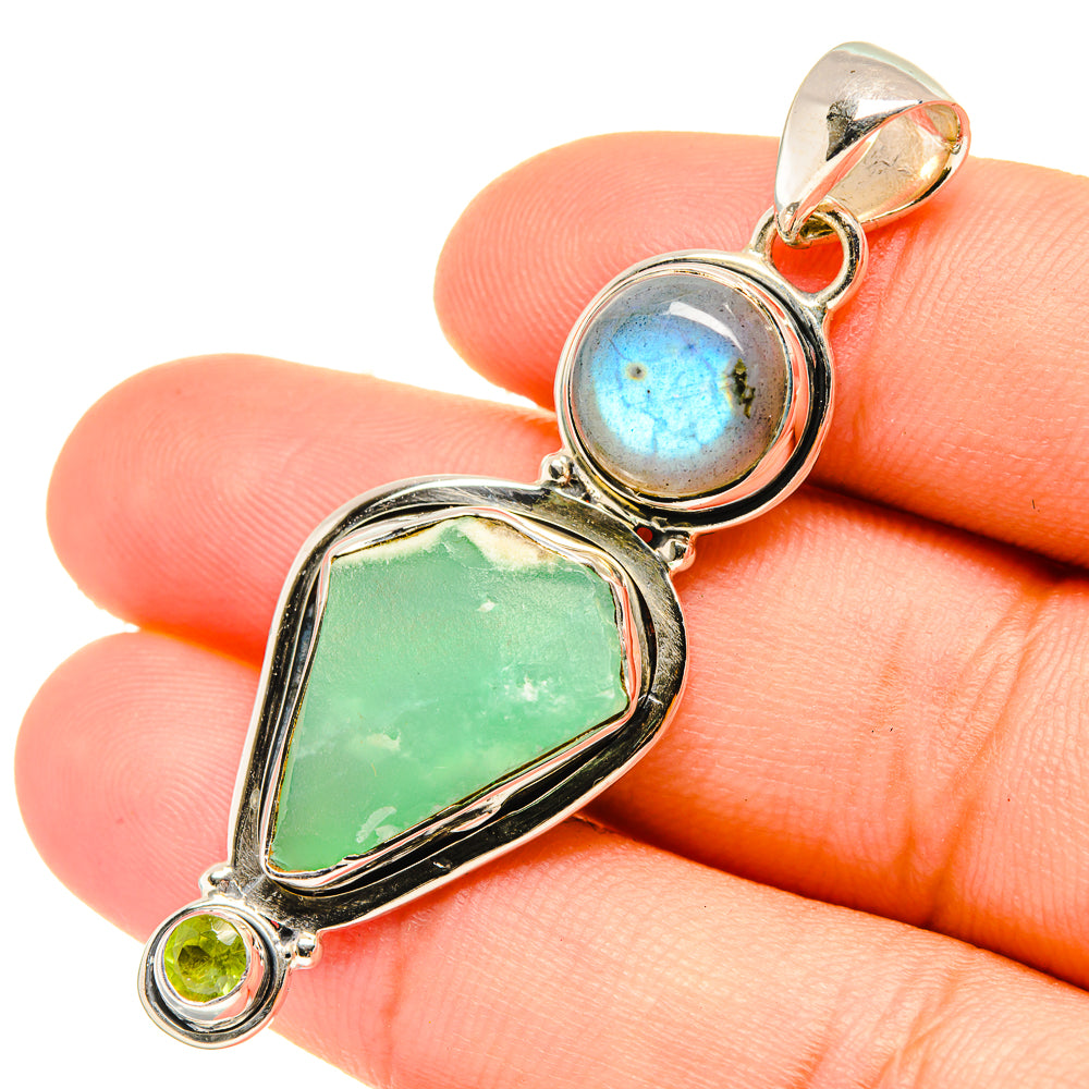 Chrysoprase Pendants handcrafted by Ana Silver Co - PD6814