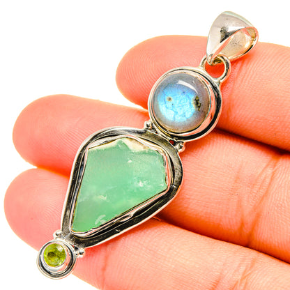 Chrysoprase Pendants handcrafted by Ana Silver Co - PD6814