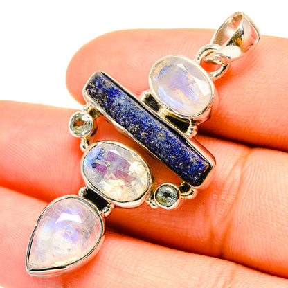 Rainbow Moonstone Pendants handcrafted by Ana Silver Co - PD6815