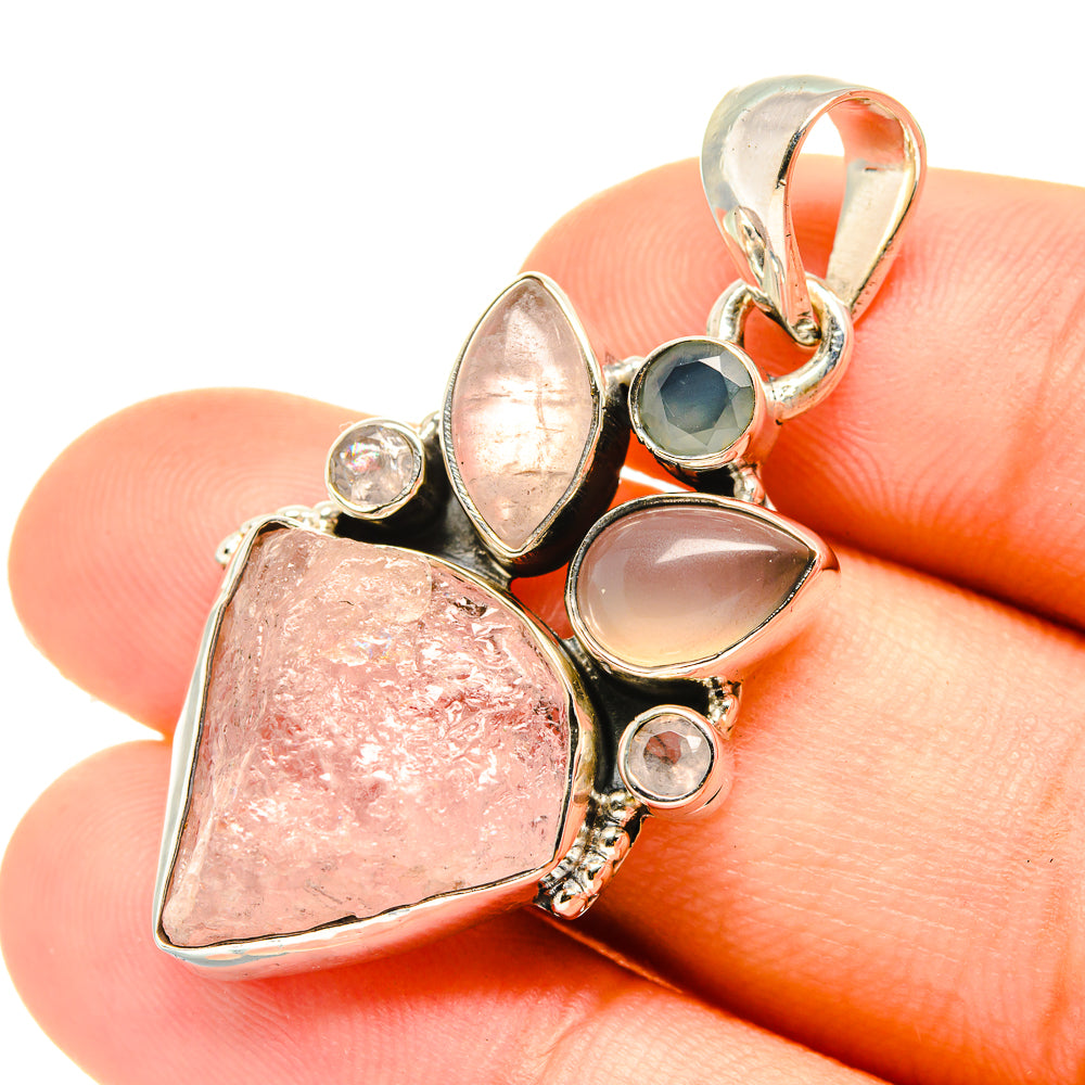 Rose Quartz Pendants handcrafted by Ana Silver Co - PD6826