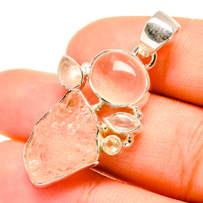 Rose Quartz Pendants handcrafted by Ana Silver Co - PD6827