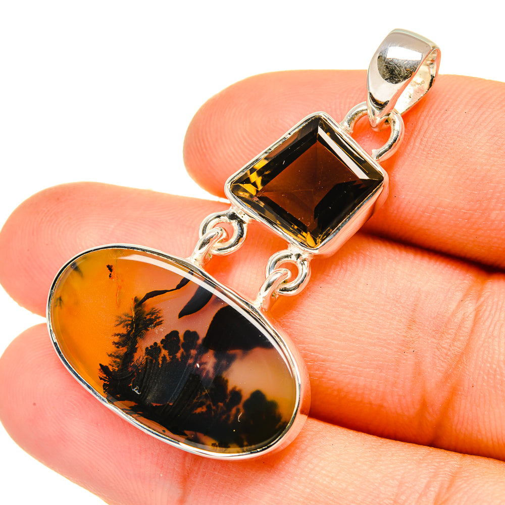 Scenic Dendritic Agate Pendants handcrafted by Ana Silver Co - PD6834