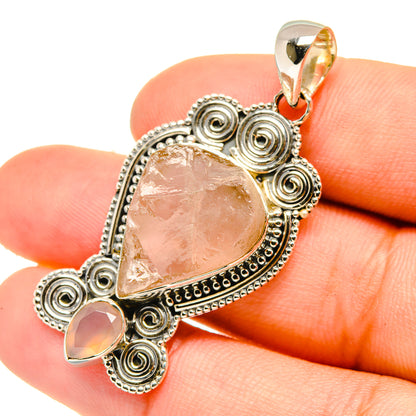 Rose Quartz Pendants handcrafted by Ana Silver Co - PD6837
