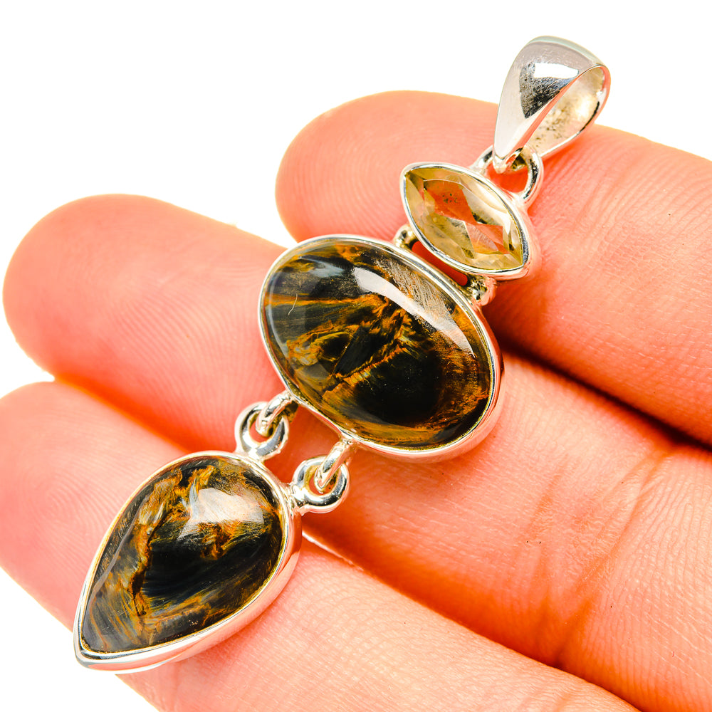 Pietersite Pendants handcrafted by Ana Silver Co - PD6839