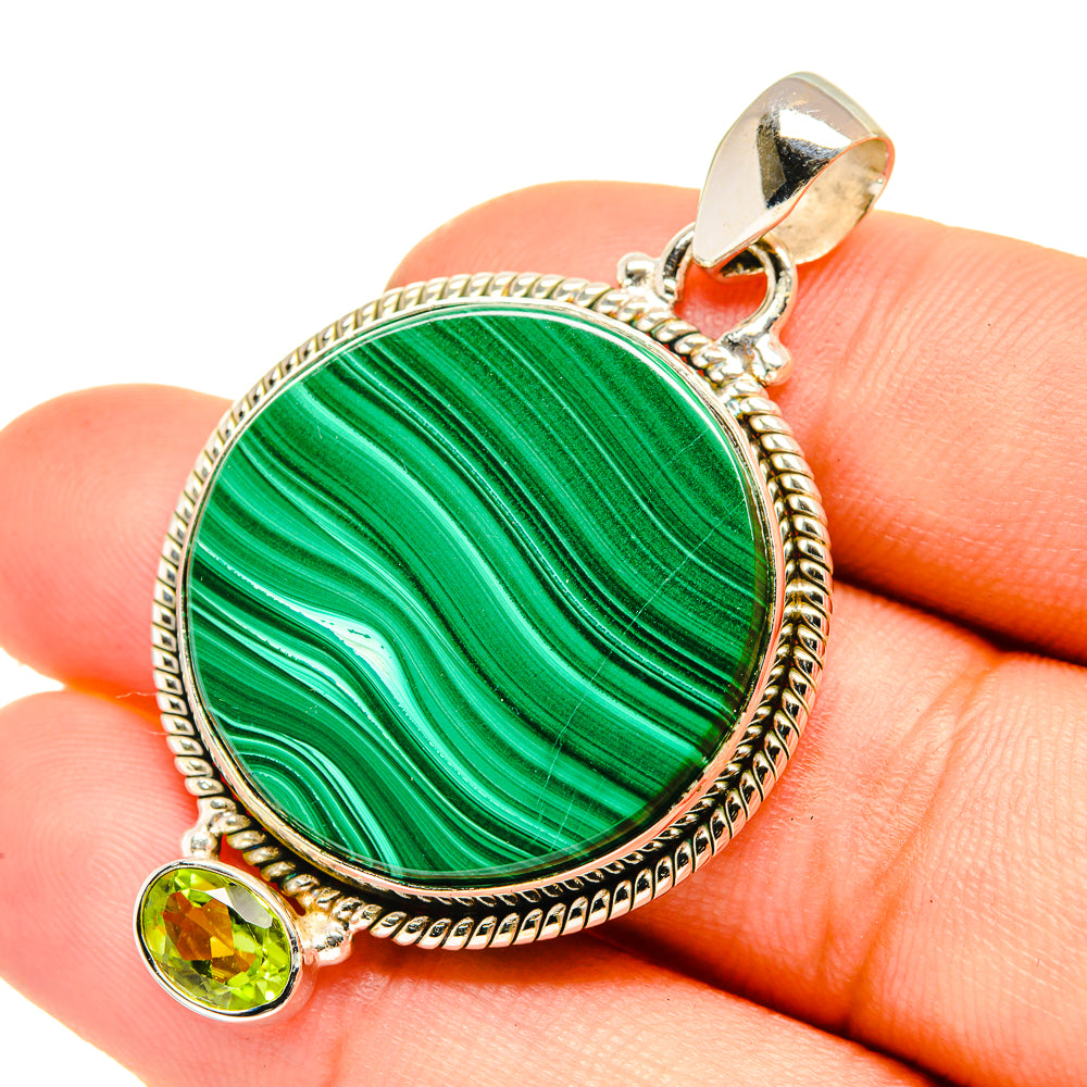 Malachite Pendants handcrafted by Ana Silver Co - PD6844