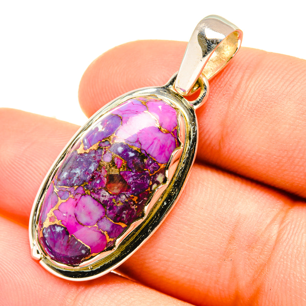 Purple Copper Composite Turquoise Pendants handcrafted by Ana Silver Co - PD6849