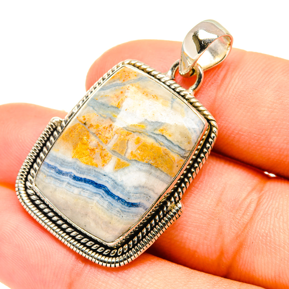 Blue Scheelite Pendants handcrafted by Ana Silver Co - PD6850