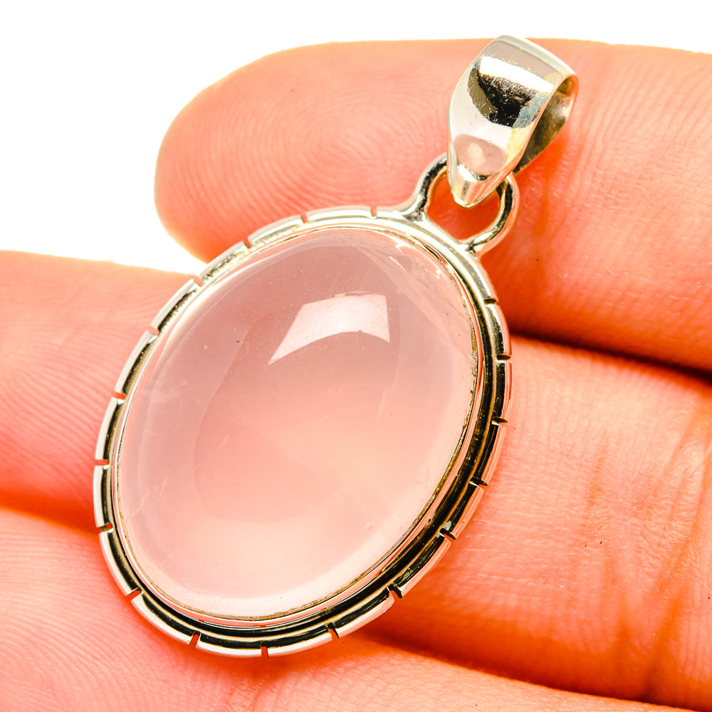 Rose Quartz Pendants handcrafted by Ana Silver Co - PD6862