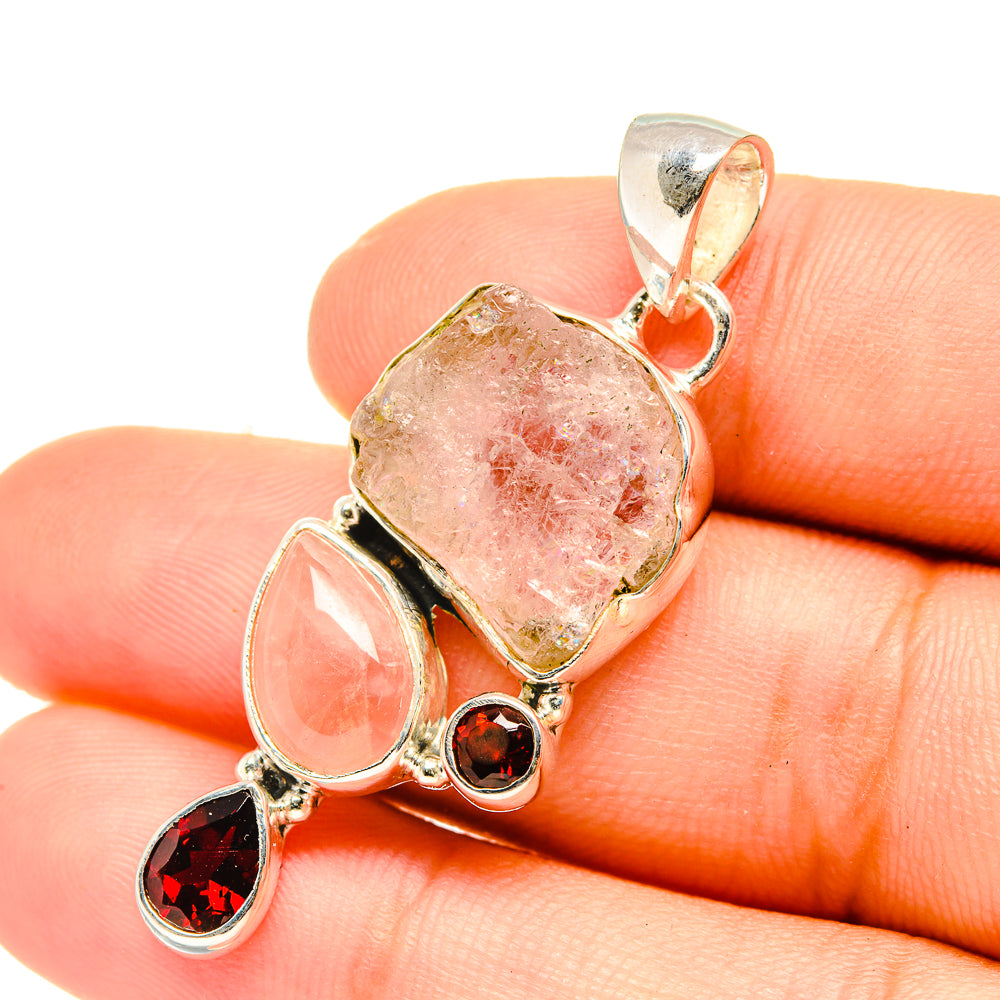 Rose Quartz Pendants handcrafted by Ana Silver Co - PD6863