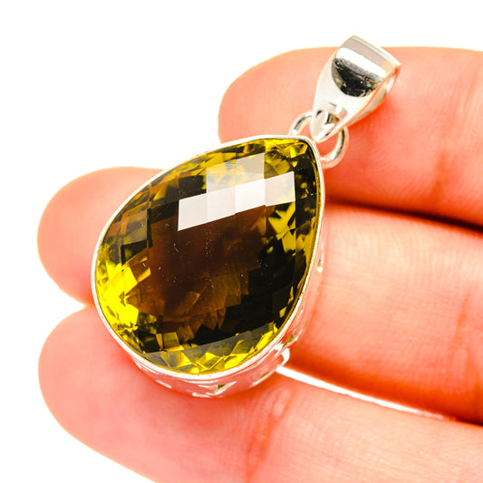 Olive Quartz Pendants handcrafted by Ana Silver Co - PD6864