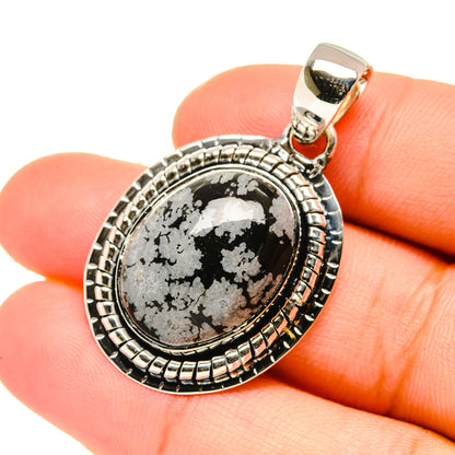 Snowflake Obsidian Pendants handcrafted by Ana Silver Co - PD6872