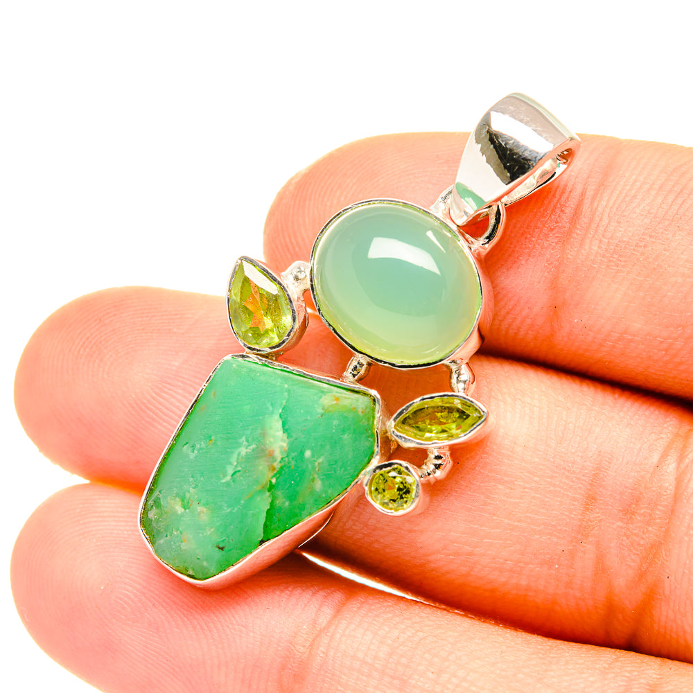 Chrysoprase Pendants handcrafted by Ana Silver Co - PD6884