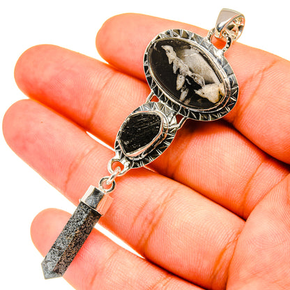 Pinolith Jasper, Tektite Pendants handcrafted by Ana Silver Co - PD6895