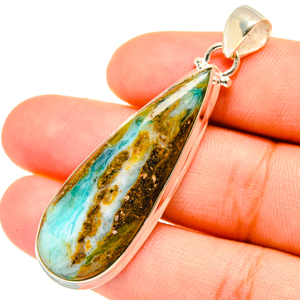 Peruvian Opal Pendants handcrafted by Ana Silver Co - PD6896