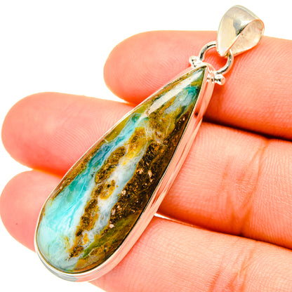 Peruvian Opal Pendants handcrafted by Ana Silver Co - PD6896