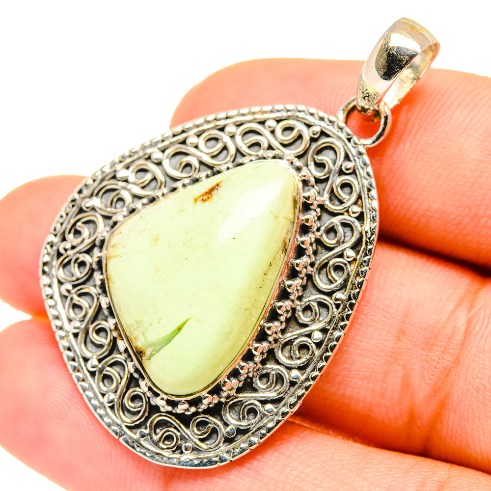 Lemon Chrysoprase Pendants handcrafted by Ana Silver Co - PD6900