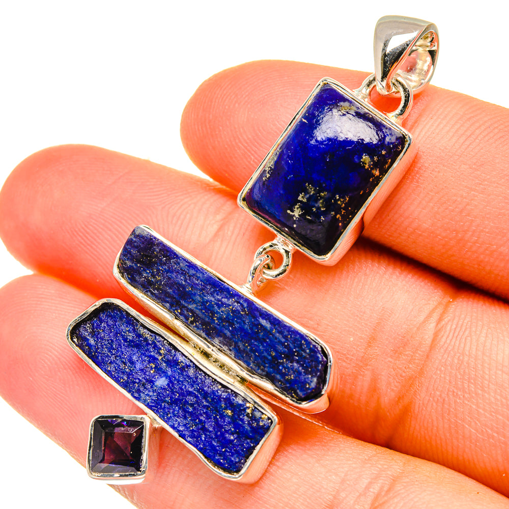 Lapis Lazuli, Tanzanite Pendants handcrafted by Ana Silver Co - PD6903