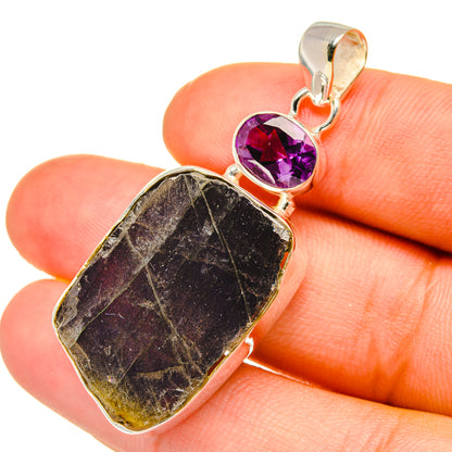 Labradorite, Amethyst Pendants handcrafted by Ana Silver Co - PD6904
