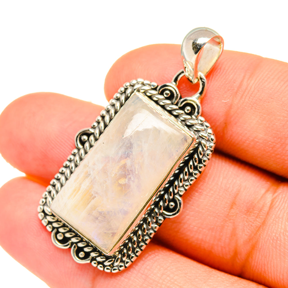 Rainbow Moonstone Pendants handcrafted by Ana Silver Co - PD6915