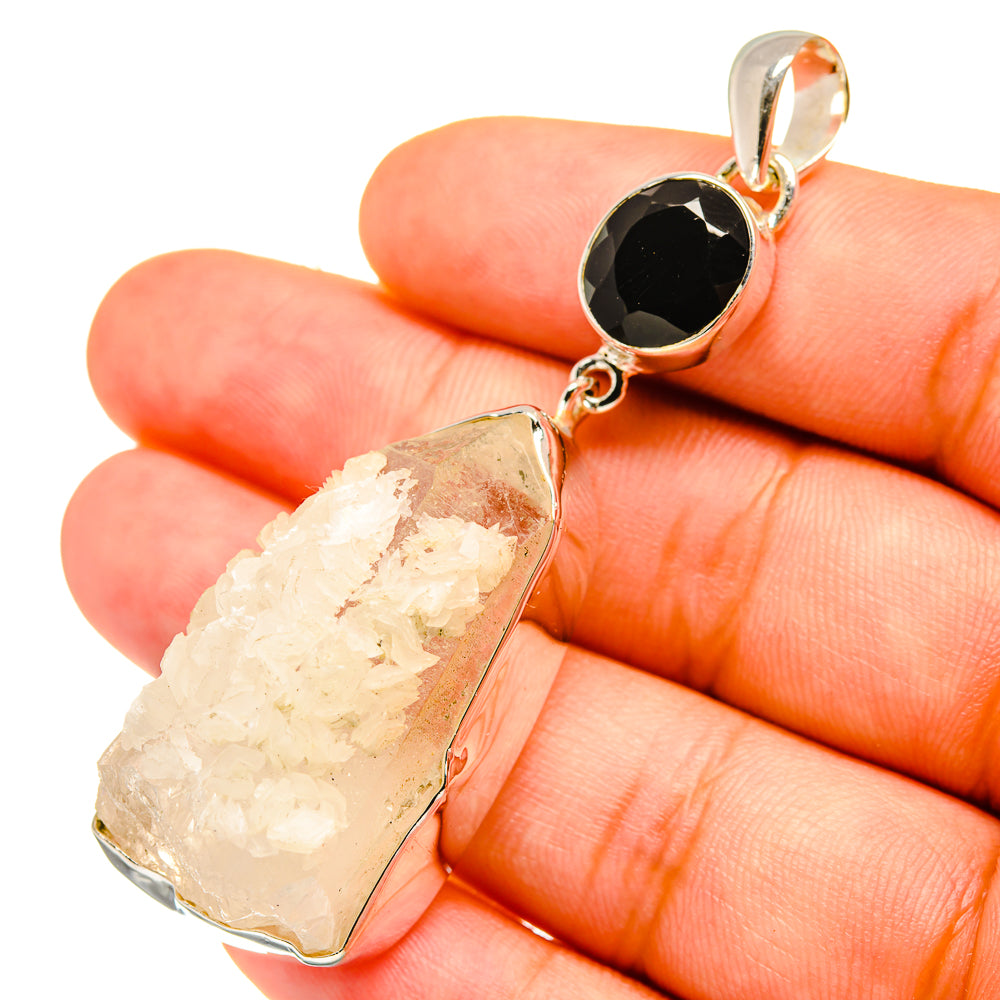 Herkimer Diamond, Black Onyx Pendants handcrafted by Ana Silver Co - PD6920