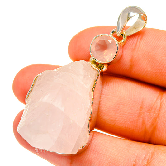 Kunzite, Rose Quartz Pendants handcrafted by Ana Silver Co - PD6921