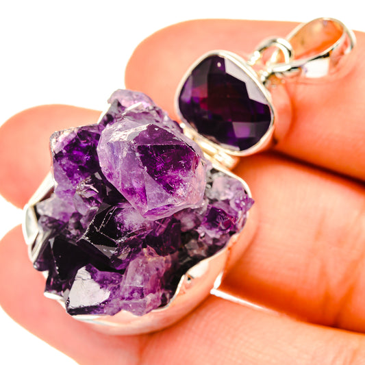 Amethyst Crystal Pendants handcrafted by Ana Silver Co - PD6922
