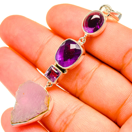 Kunzite, Amethyst Pendants handcrafted by Ana Silver Co - PD6927