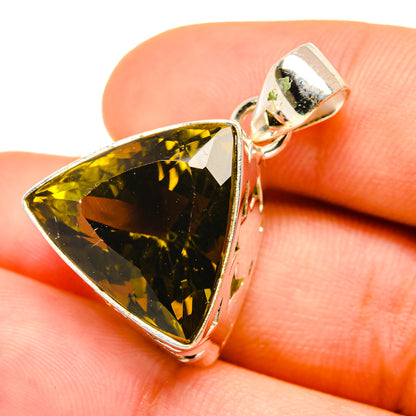 Olive Quartz Pendants handcrafted by Ana Silver Co - PD6933