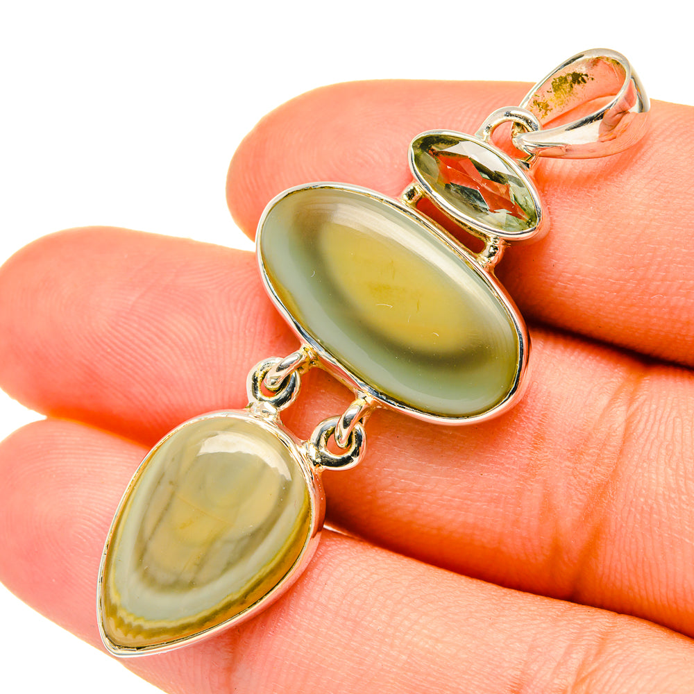 Willow Creek Jasper, Peridot Pendants handcrafted by Ana Silver Co - PD6939