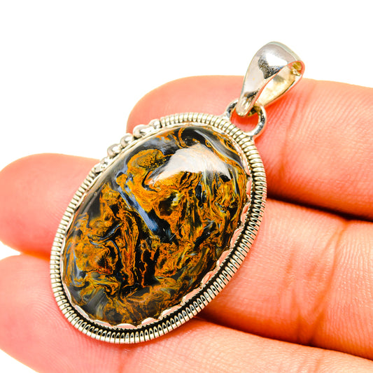 Golden Pietersite Pendants handcrafted by Ana Silver Co - PD6952