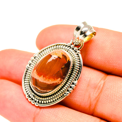 Mexican Fire Opal Pendants handcrafted by Ana Silver Co - PD6960