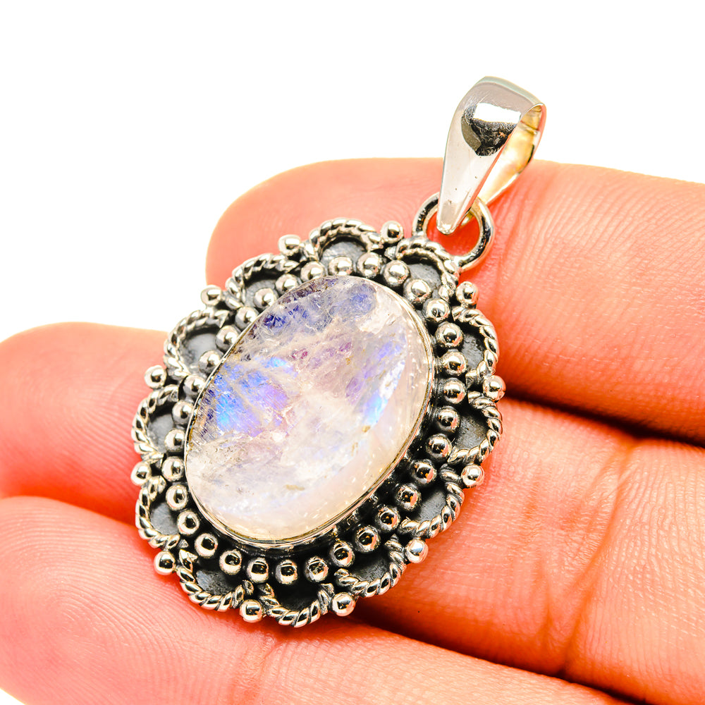 Rainbow Moonstone Pendants handcrafted by Ana Silver Co - PD6962