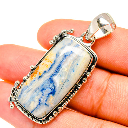 Blue Scheelite Pendants handcrafted by Ana Silver Co - PD6972