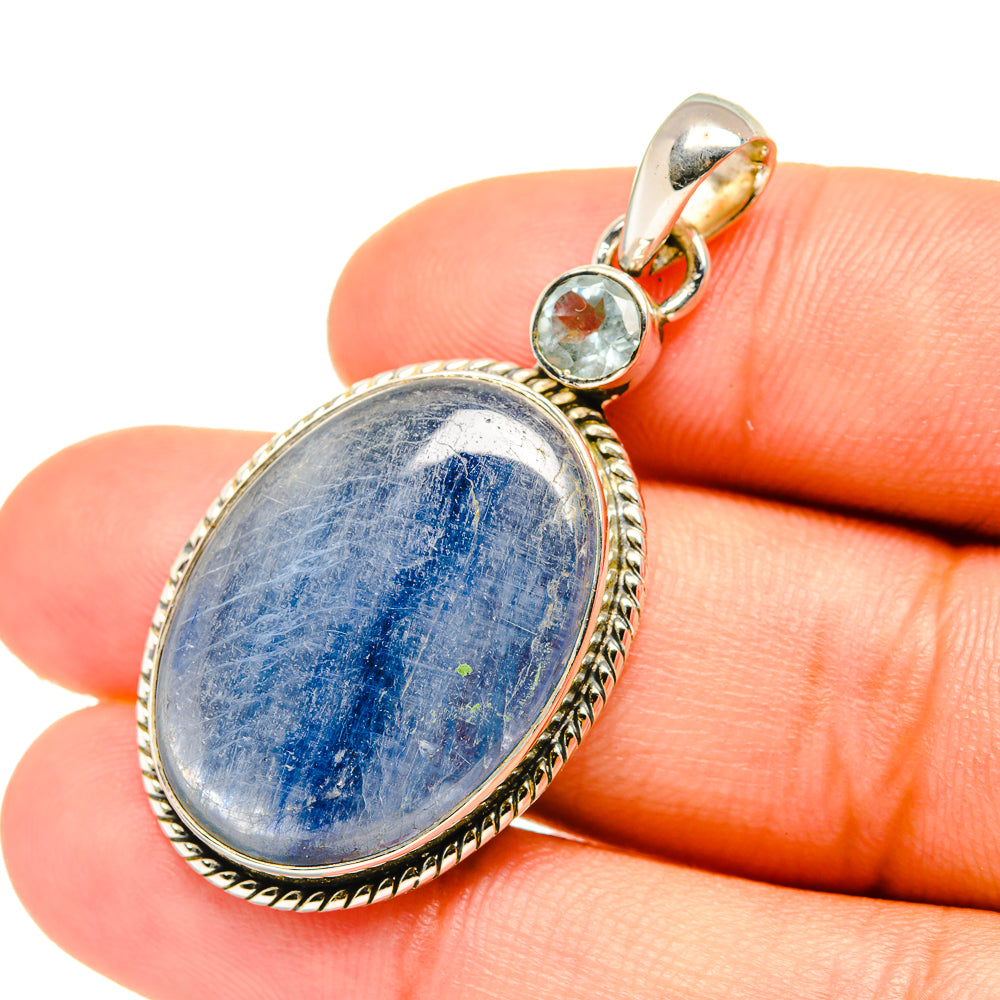 Kyanite, Blue Topaz Pendants handcrafted by Ana Silver Co - PD6977