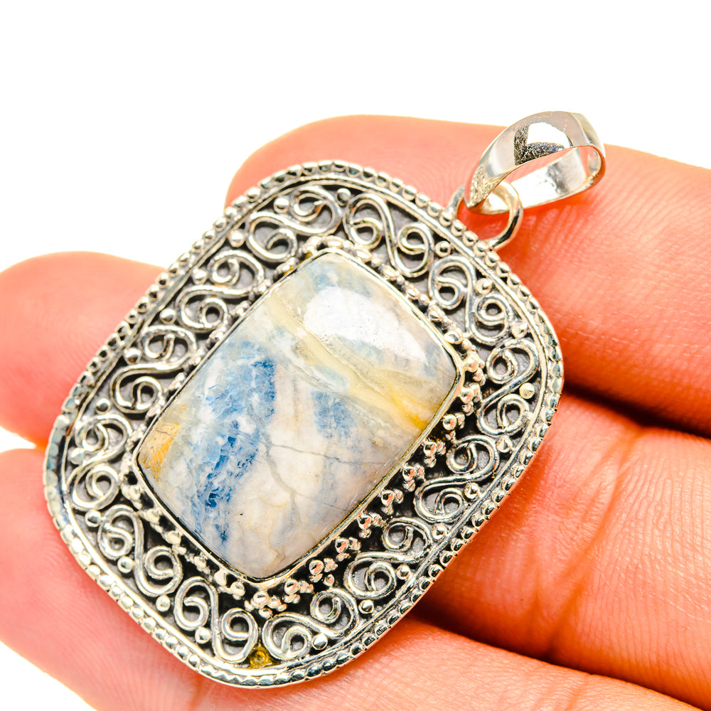 Blue Scheelite Pendants handcrafted by Ana Silver Co - PD7011