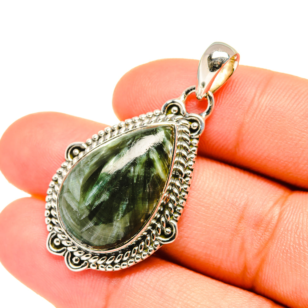 Seraphinite Pendants handcrafted by Ana Silver Co - PD7015