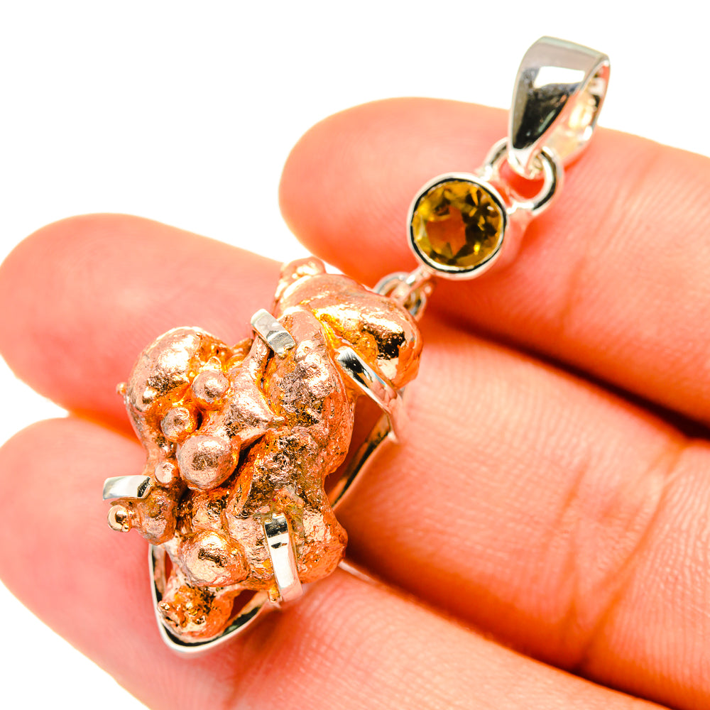 Splash Copper, Citrine Pendants handcrafted by Ana Silver Co - PD7018