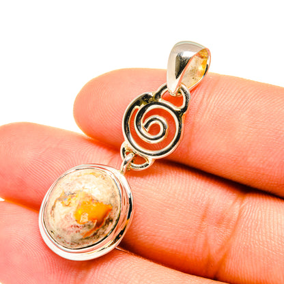 Mexican Fire Opal Pendants handcrafted by Ana Silver Co - PD7026