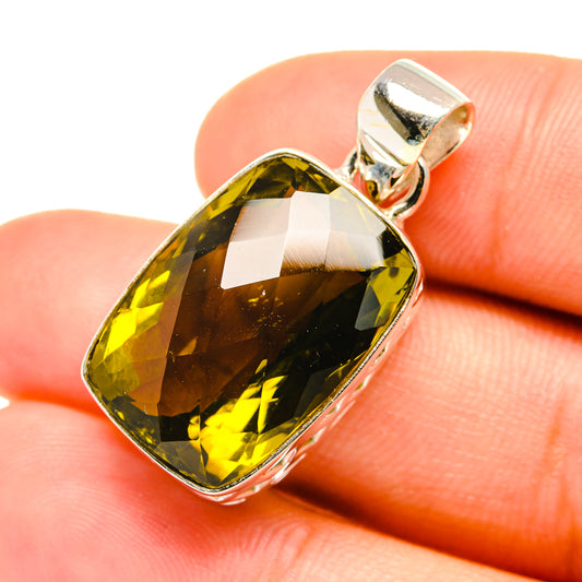Olive Quartz Pendants handcrafted by Ana Silver Co - PD7028