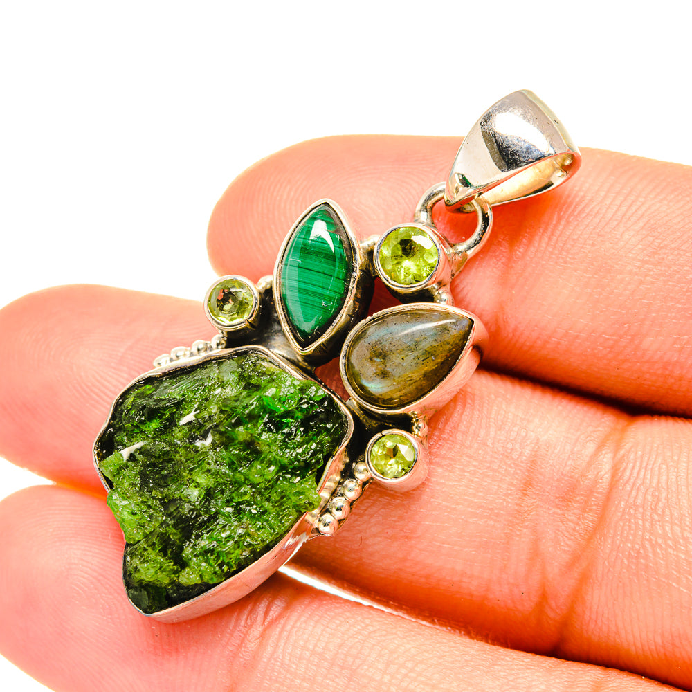 Chrome Diopside Pendants handcrafted by Ana Silver Co - PD7039