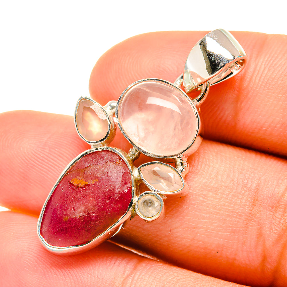 Pink Tourmaline Pendants handcrafted by Ana Silver Co - PD7042