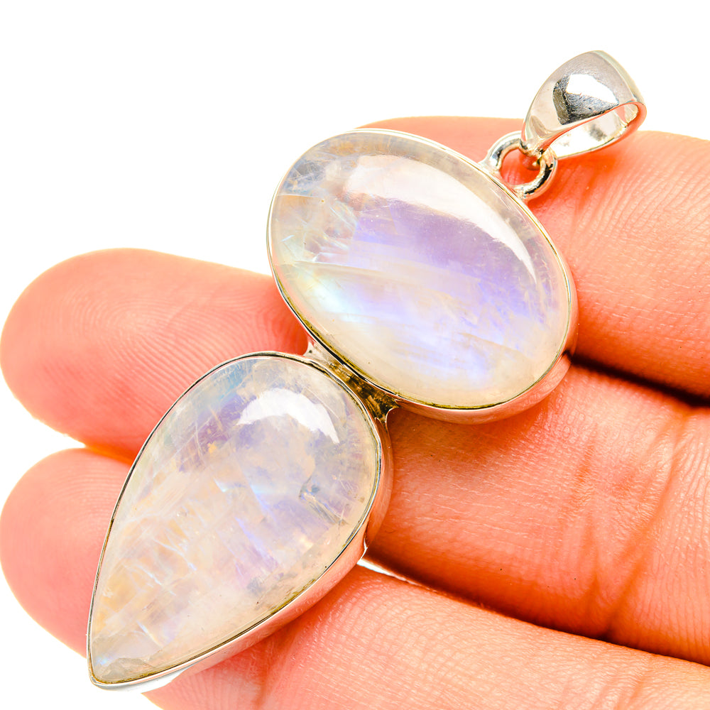 Rainbow Moonstone Pendants handcrafted by Ana Silver Co - PD7047
