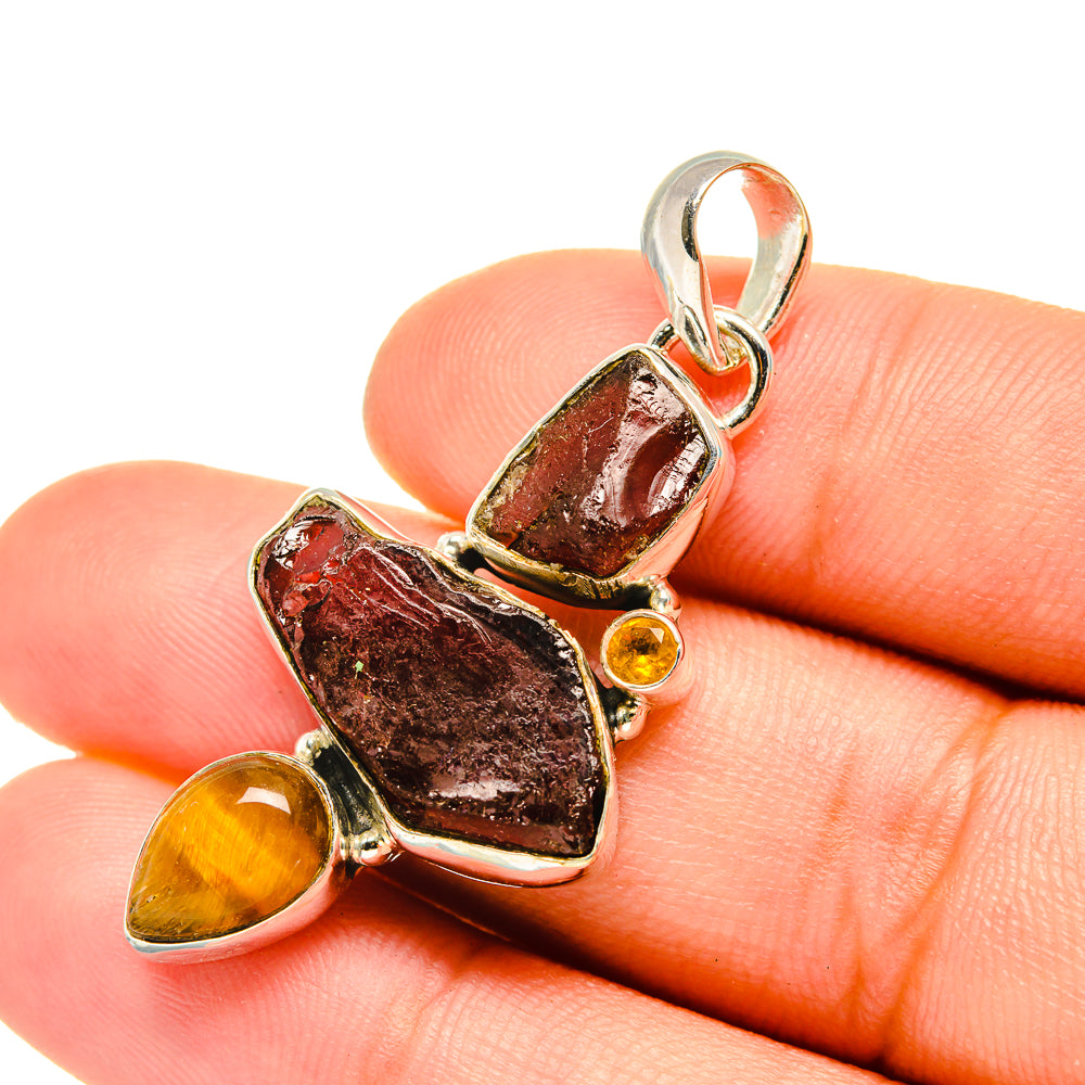 Garnet Pendants handcrafted by Ana Silver Co - PD7049