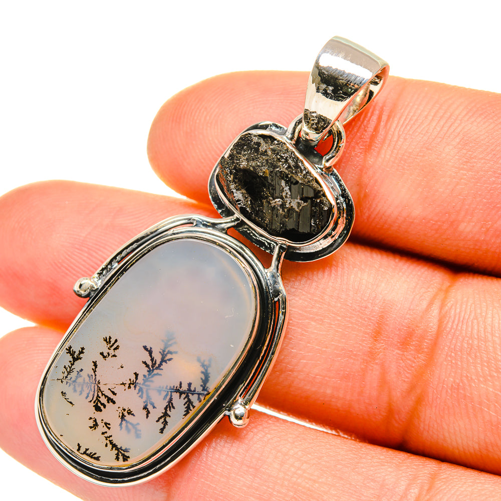 Dendritic Opal Pendants handcrafted by Ana Silver Co - PD7052